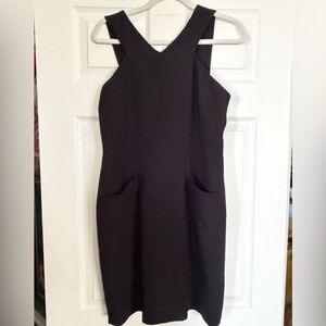 Jones New York Black Sleeveless Mini Sheath Dress